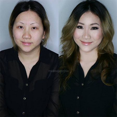 ภาพก่อน-หลังแต่งหน้า ภาพก่อน-หลังแต่งหน้า