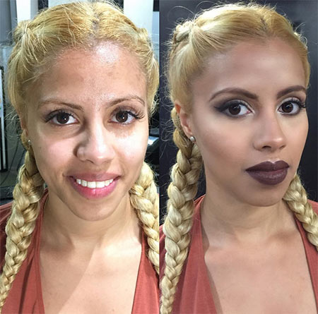 ภาพก่อน-หลังแต่งหน้า ภาพก่อน-หลังแต่งหน้า