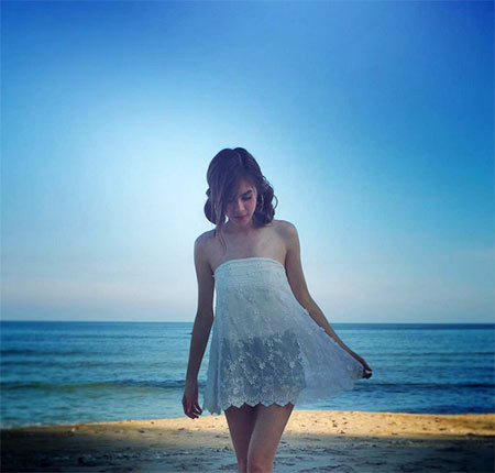 ชุดไปทะเลดารา ชุดไปทะเลดารา