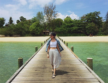 ชุดไปทะเลดารา ชุดไปทะเลดารา