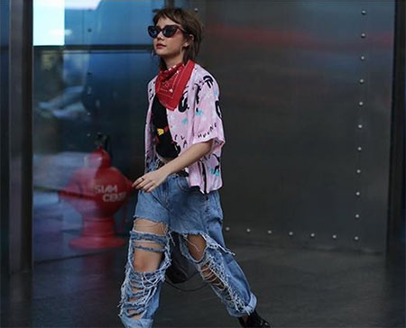 กางเกงยีนส์ทรงบอยเฟรนด์