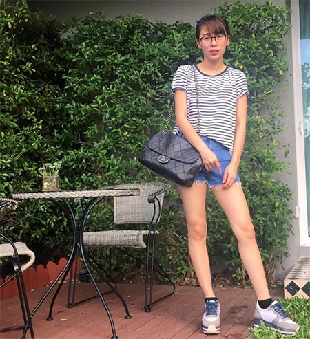 กางเกงยีนส์ขาสั้นดารา