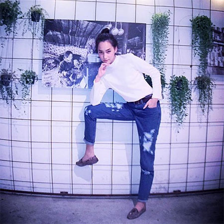 กางเกงยีนส์ทรงบอยเฟรนด์