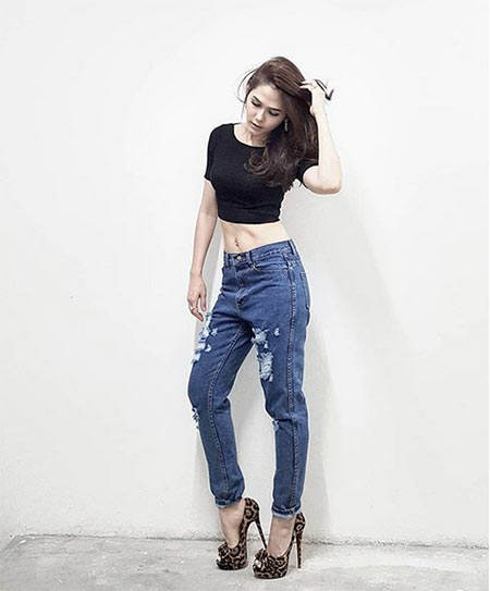 กางเกงยีนส์ทรงบอยเฟรนด์