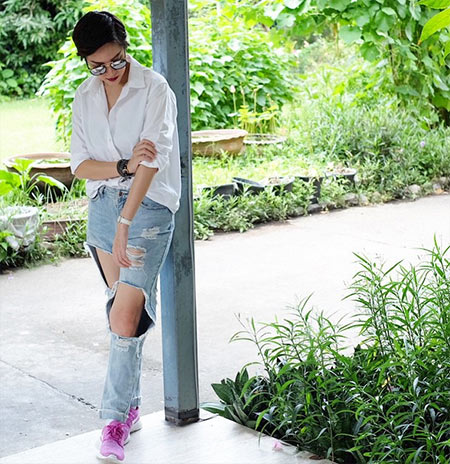 กางเกงยีนส์ทรงบอยเฟรนด์