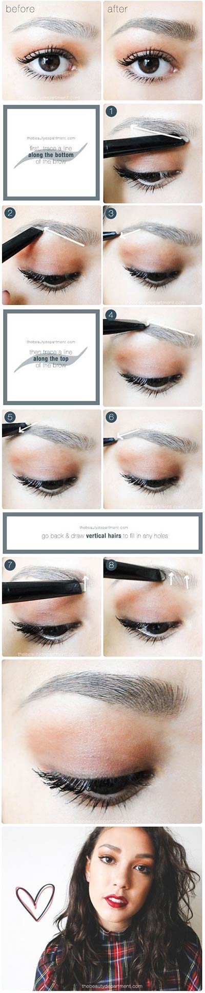 วิธีเขียนคิ้วสำหรับคนคิ้วหนา