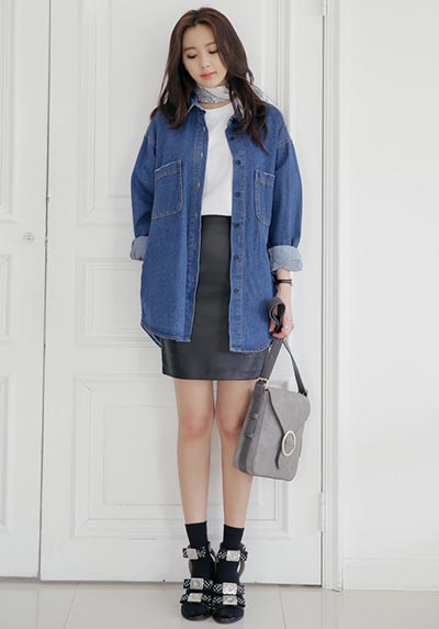 ใส่เชิ้ตยีนส์กับอะไรดี