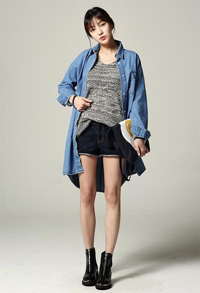 ใส่เชิ้ตยีนส์กับอะไรดี