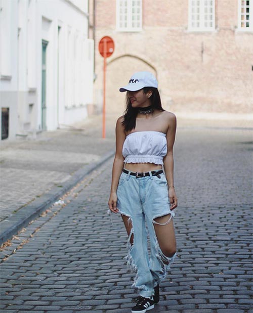 ดาราใส่ยีนส์ขาด