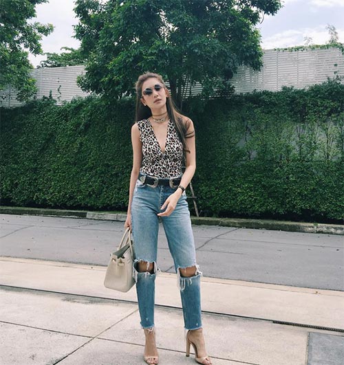 ดาราใส่ยีนส์ขาด