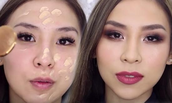 แต่งหน้าโทนน้ำตาลทอง