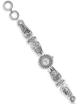 Royal Crown Ornate Fashion Toggle Watch