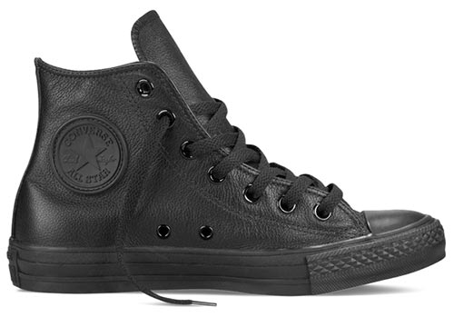 รองเท้าผ้าใบสีดําล้วน