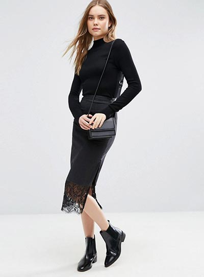 ชุดกระโปรงสีดำ