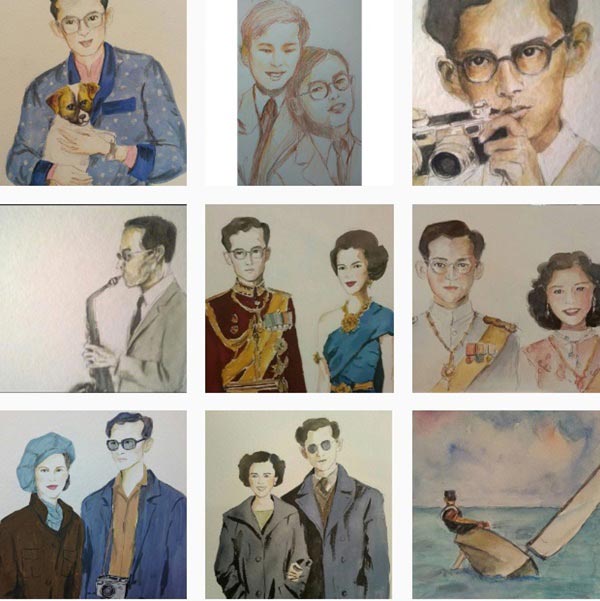 เหมี่ยว ปวันรัตน์ วาดภาพในหลวง ร.9