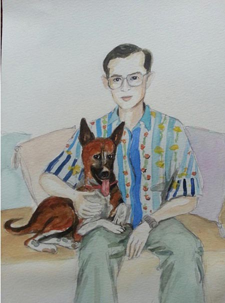 เหมี่ยว ปวันรัตน์ วาดภาพในหลวง ร.9