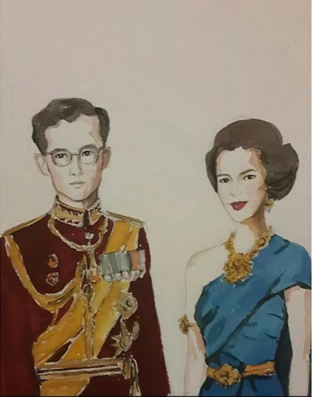 เหมี่ยว ปวันรัตน์ วาดภาพในหลวง ร.9