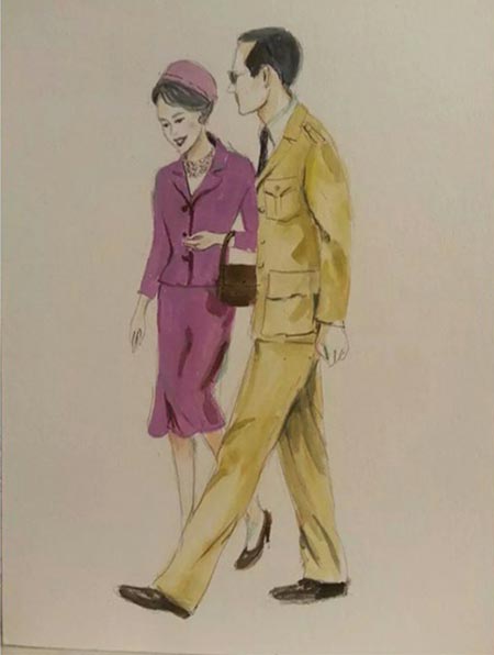 เหมี่ยว ปวันรัตน์ วาดภาพในหลวง ร.9