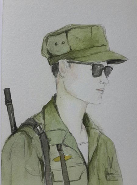 เหมี่ยว ปวันรัตน์ วาดภาพในหลวง ร.9