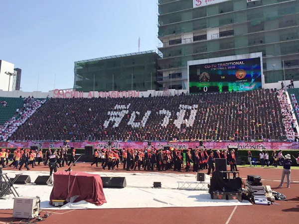 แปรอักษร งานฟุตบอลธรรมศาสตร์-จุฬาฯ