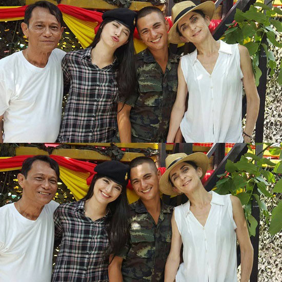 ชิน-ชาโน-กวิน ในวันเยี่ยมญาติทหาร ครอบครัวมาหาพร้อมหน้าพร้อมตา