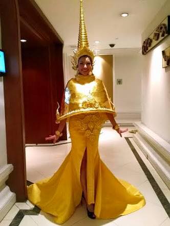 ชุดตะเพียนทอง ครรลองไทย ชุดประจำชาติ ประกวดมิสซิสยูนิเวิร์ส 2016