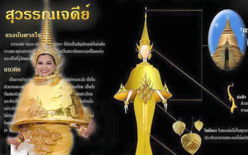 ชุดตะเพียนทอง ครรลองไทย ชุดประจำชาติ ประกวดมิสซิสยูนิเวิร์ส 2016