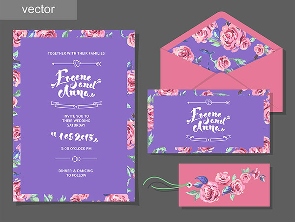 การ์ดแต่งงานสีหวาน