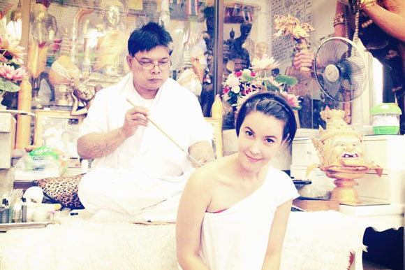 ธัญญ่า บี้ kpn สักยันต์ 5 แถว