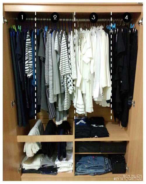 วิธีจัดตู้เสื้อผ้า