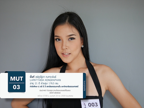 มิ้นท์ ลพัฎร์ฐิดา รองอันดับ 2 มิสยูนิเวิร์สไทยแลนด์ 