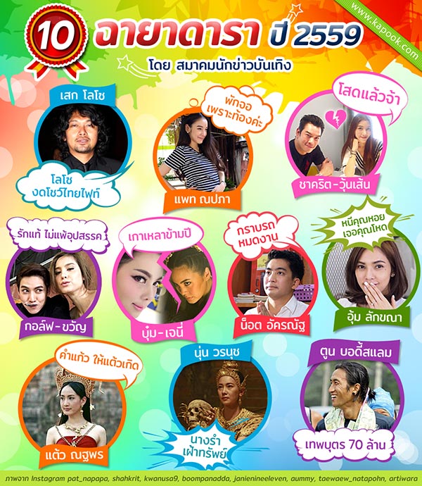 ฉายาดารา 2559