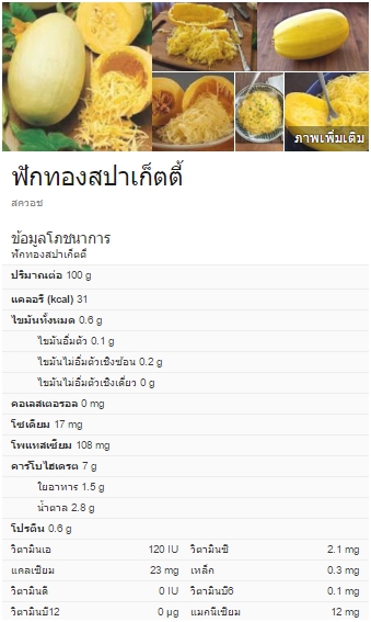 ฟักสปาเกตตี ฟักสปาเกตตี