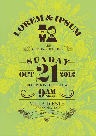 การ์ดแต่งงานวินเทจ