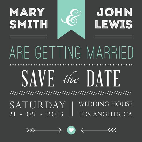 การ์ดแต่งงานวินเทจ