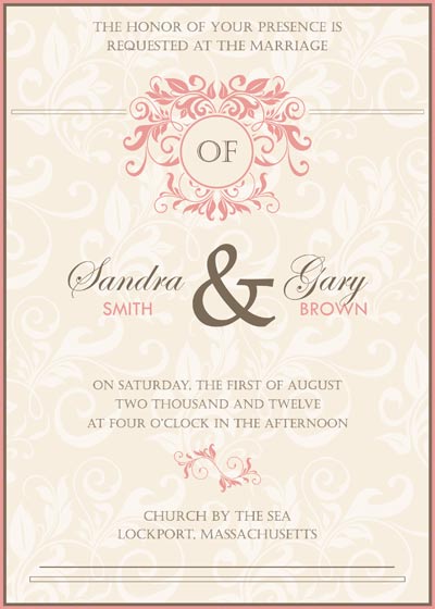 การ์ดแต่งงานวินเทจ