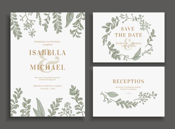 การ์ดแต่งงานวินเทจ