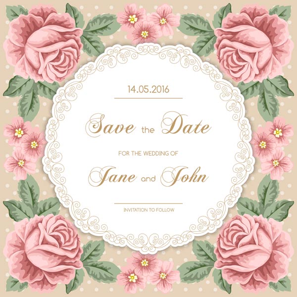 การ์ดแต่งงานวินเทจ