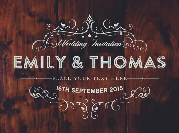 การ์ดแต่งงานวินเทจ