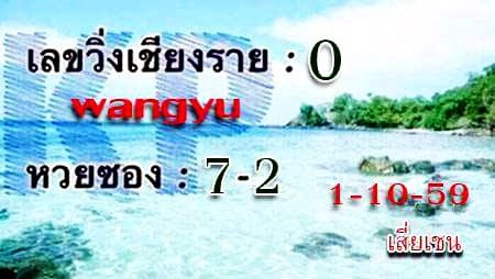 เลขวิ่งเชียงราย 1/10/59