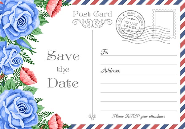 การ์ดแต่งงานลายดอกไม้