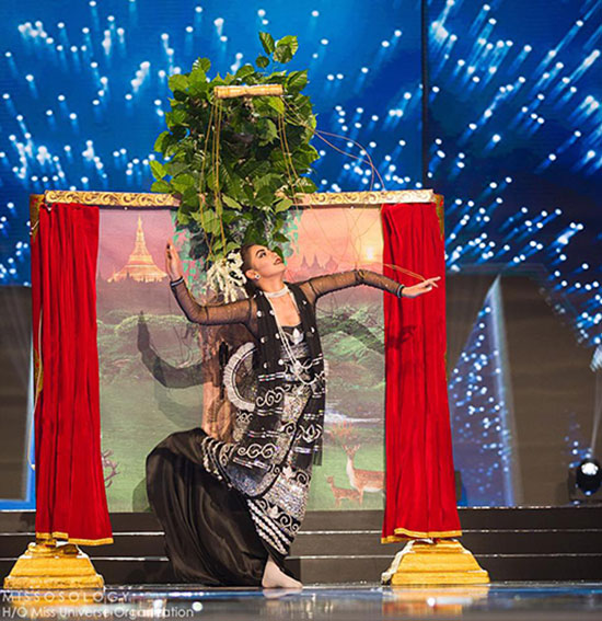 สาวงามเมียนมา พาชุดเชิดหุ่น คว้ารางวัลชุดประจำชาติยอดเยี่ยม