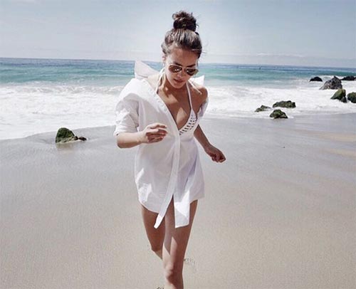 เสื้อเชิ้ตเปิดไหล่