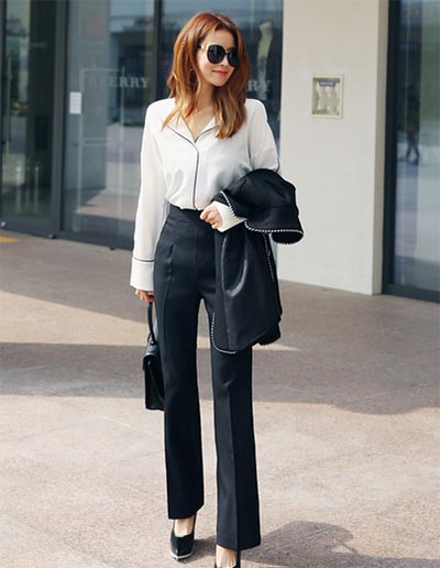 ชุดทํางานแบบกางเกง