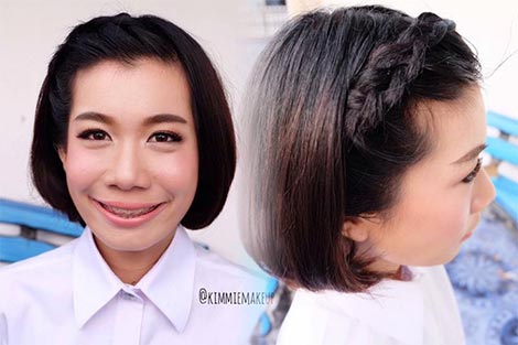 ทรงผมรับปริญญา ผมสั้น