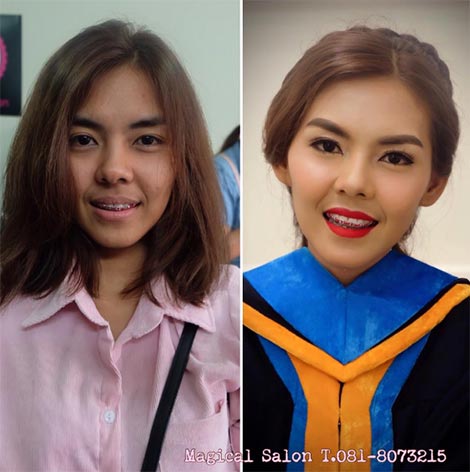 ทรงผมรับปริญญา ผมสั้น