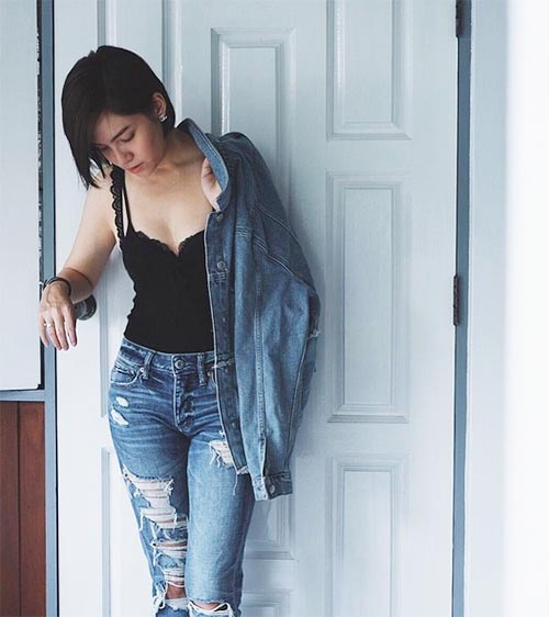 กางเกงยีนส์ขาด