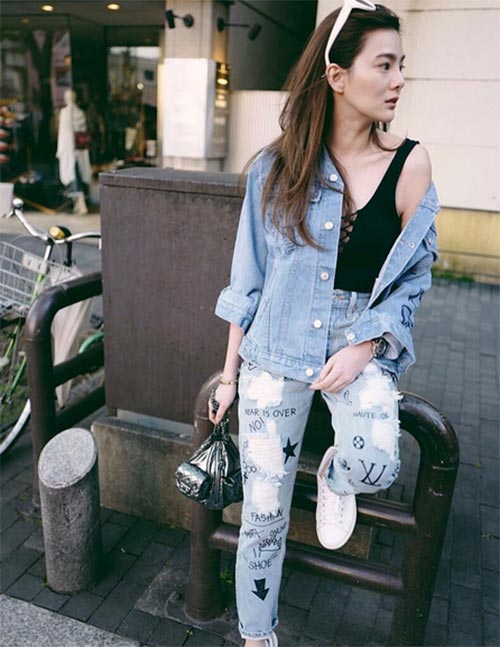 กางเกงยีนส์ขาด