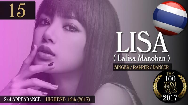 ญาญ่า ลิซ่า ปู ไปรยา ติดอันดับ สาวหน้าสวยที่สุดในโลก ปี 2017