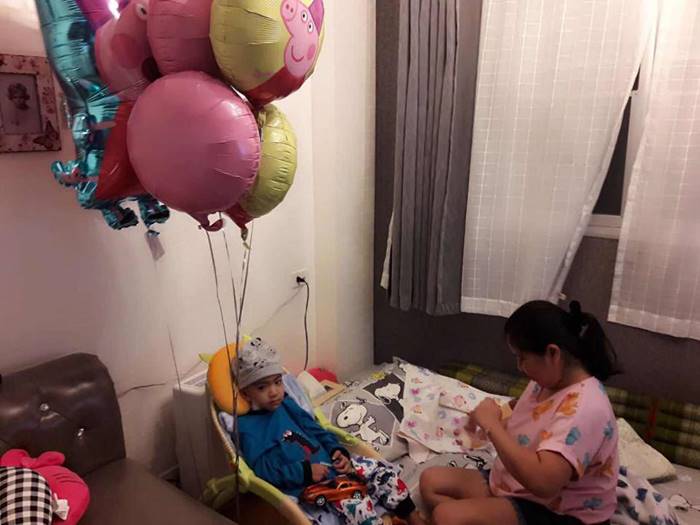 น้องสกาย เริ่มยิ้มได้ ก่อนเข้าทำคีโมรอบหน้า